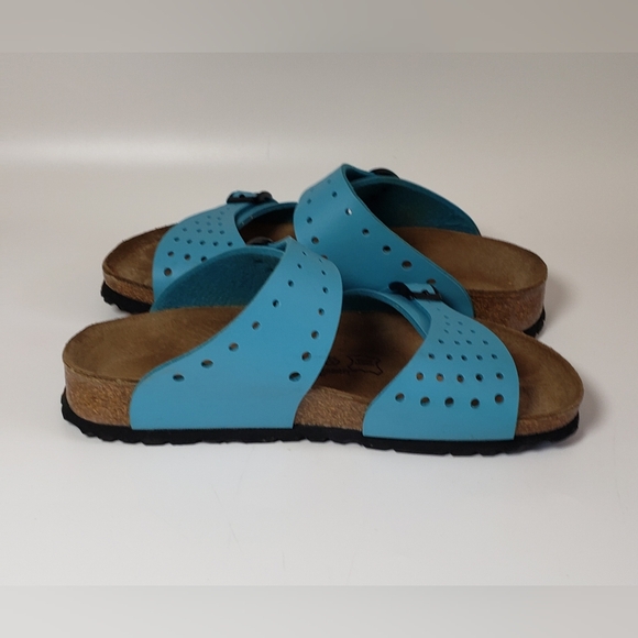 Birki's by Birkenstock Freeport Perforated Blue Sandal Size 37 - Picture 4 of 10